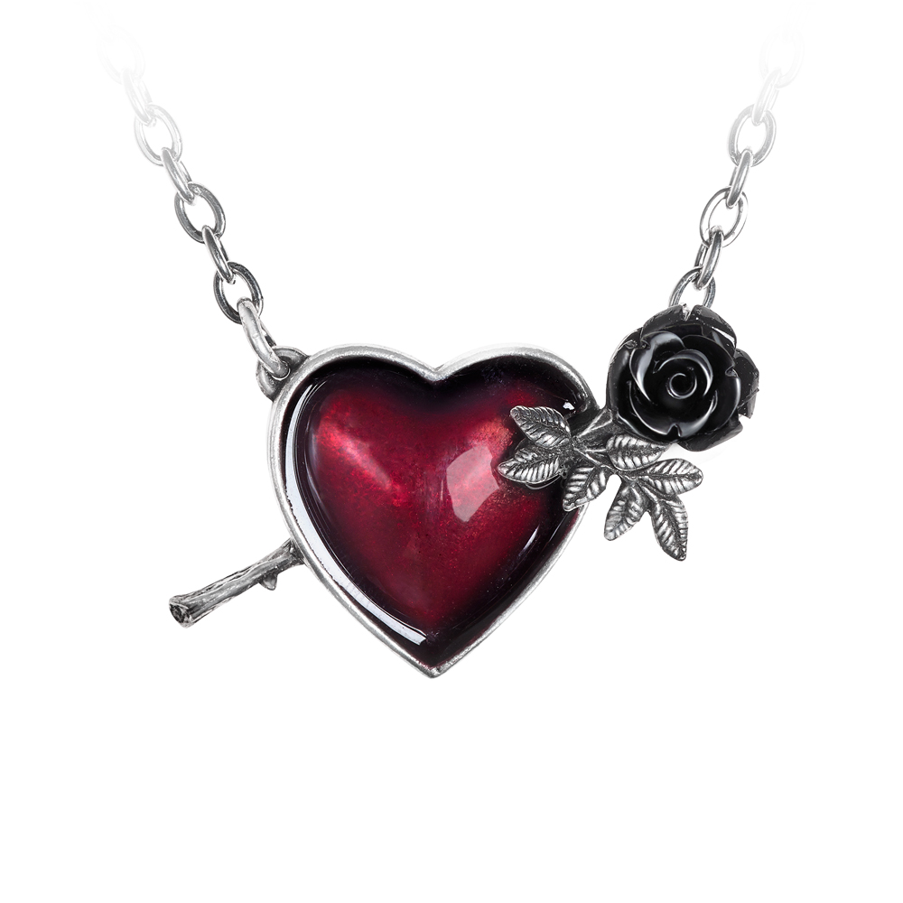 Alchemy - Wounded by Love Necklace - Silver coloured/Red